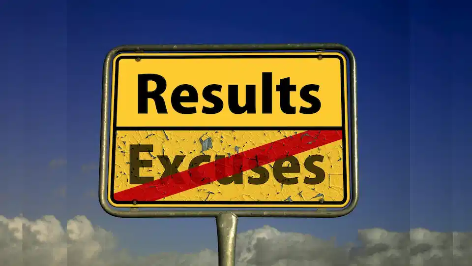 Road sign reading Results above Expenses, with Expenses crossed out in red.